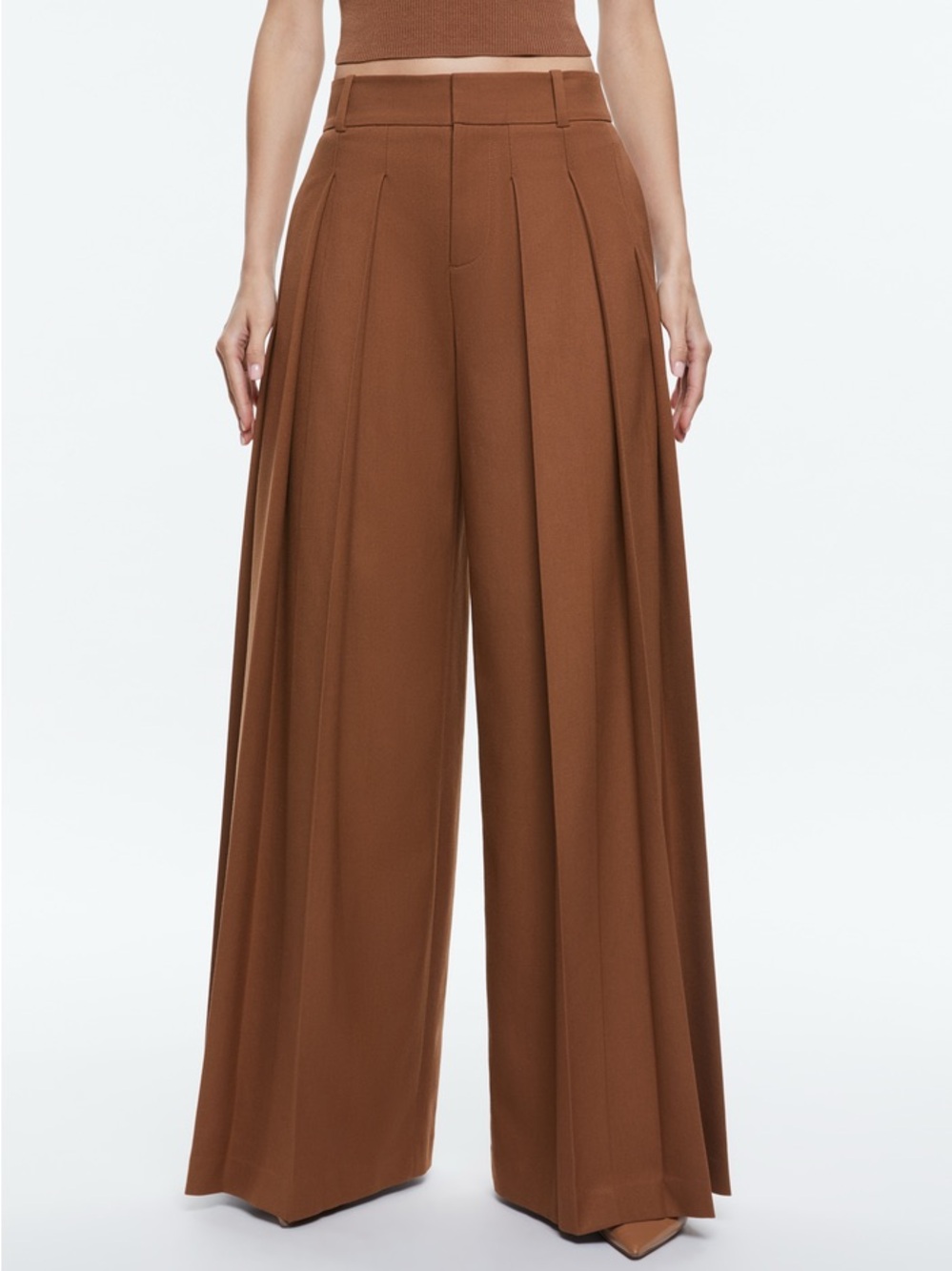 Alice + Olivia Brown Simon Palazzo Trouser